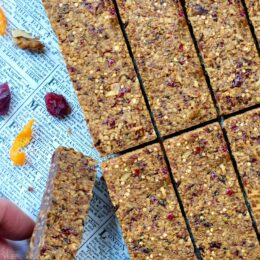 Walnut,Quinoa Bars with Cranberry and Orange